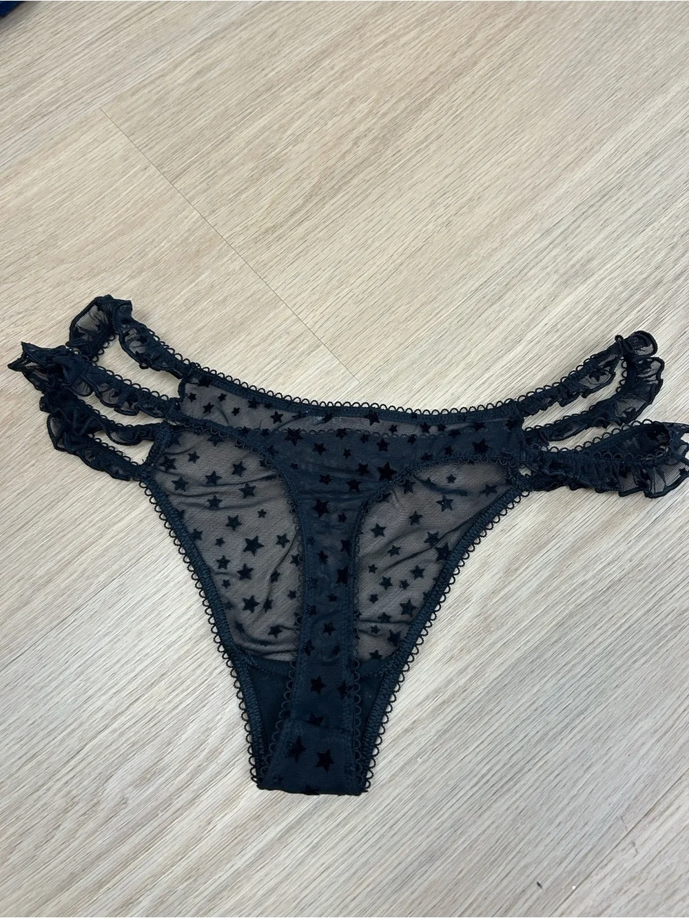 Victoria’s Secret Velvet Star Print Thong Panty
